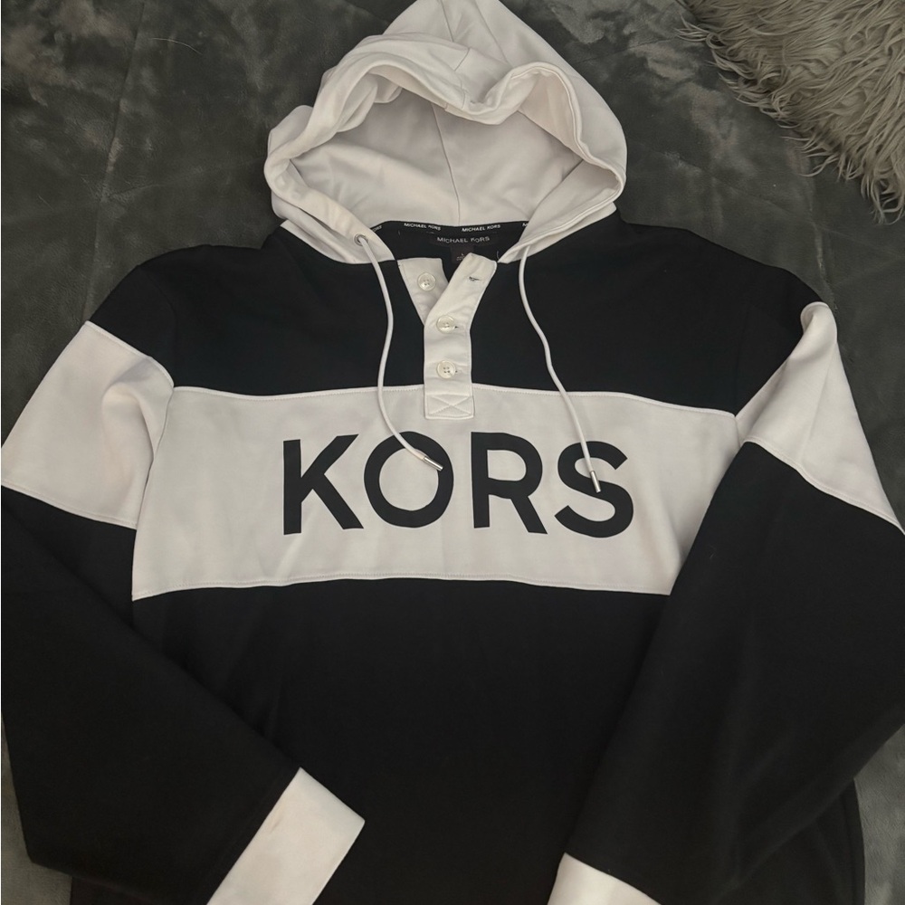 Michael Kors Black and White Hooded sweatshirt